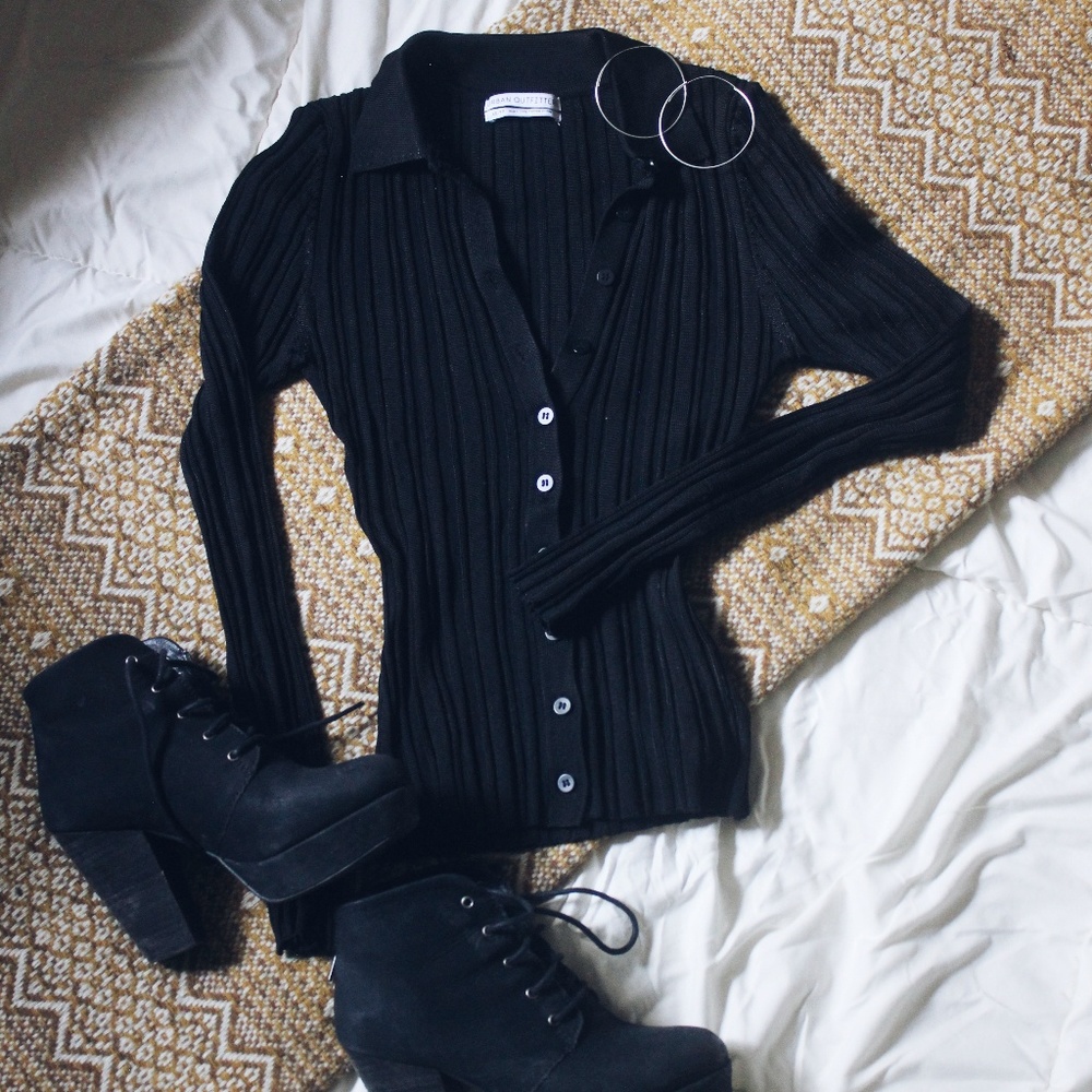 Urban Outfitters Nylon Button Down Blouse